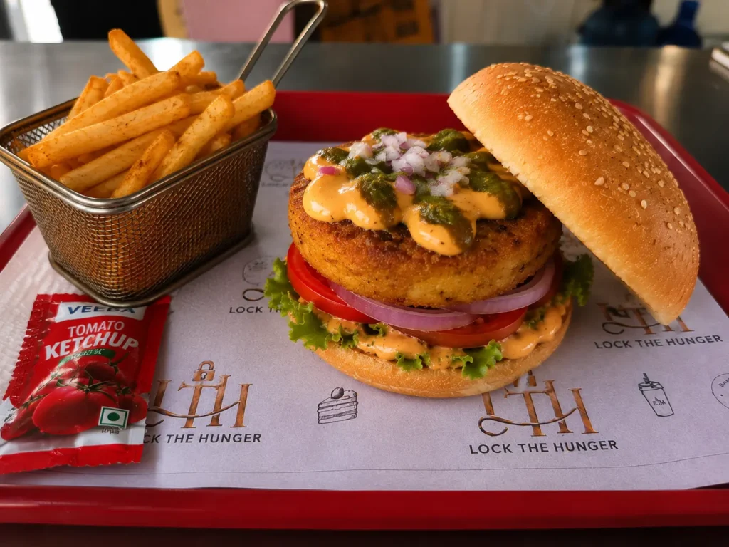 aloo tikki burger lock the hunger