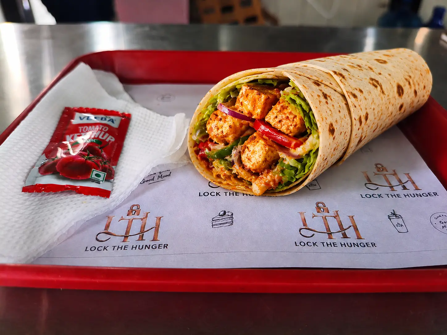 spicy paneer wrap lock the hunger